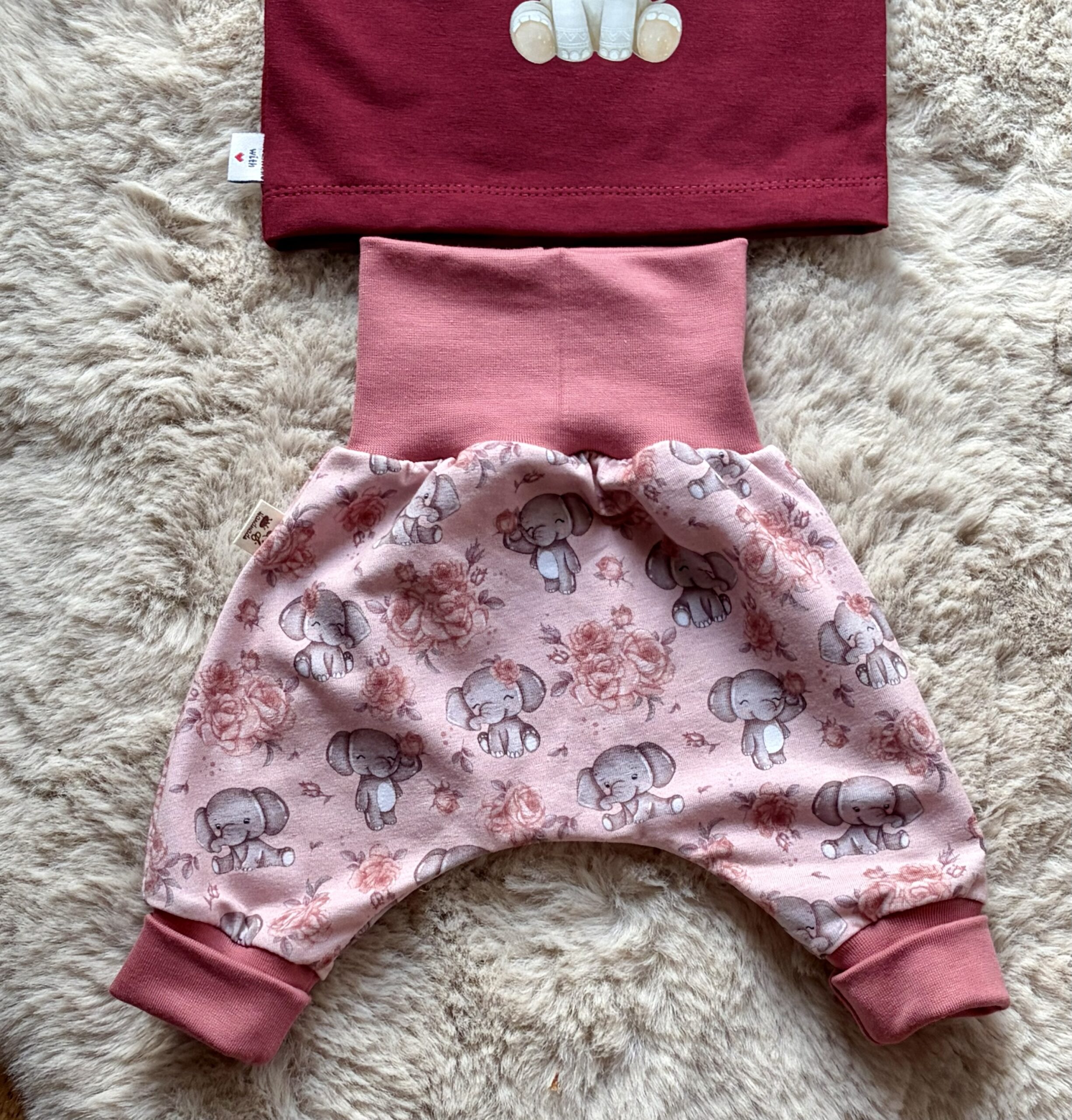 Pumphose Set 56/62 Elefant – Bild 3